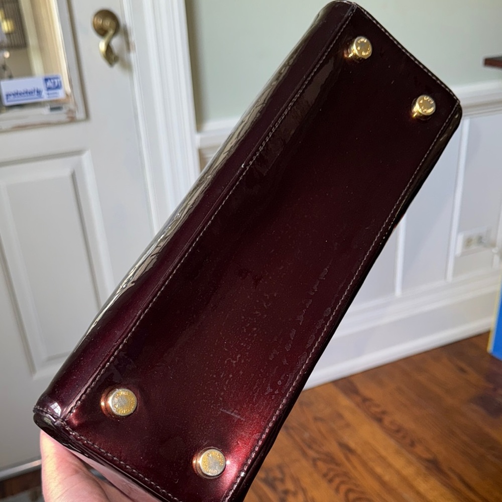 Louis Vuitton Elegant Burgundy Vintage Patent Leather Handbag Purse handbag tote - Picture 5 of 10
